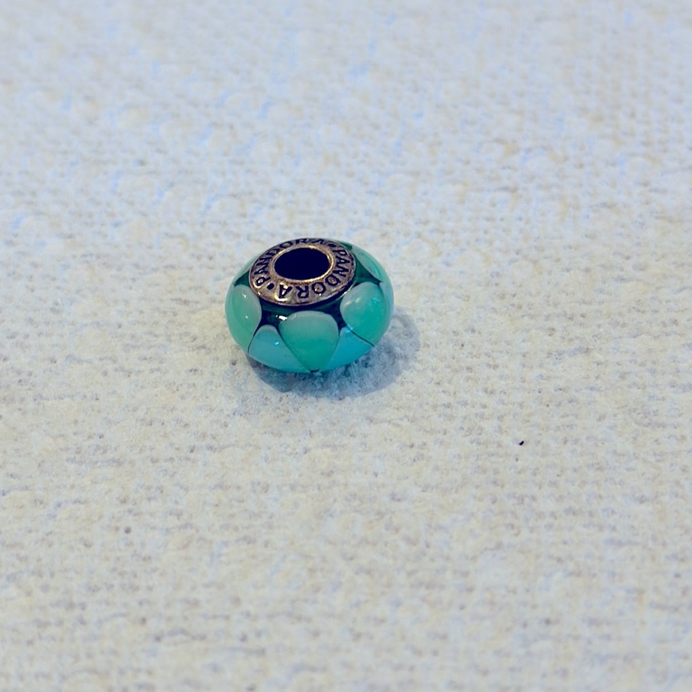 Pandora teal aqua charm